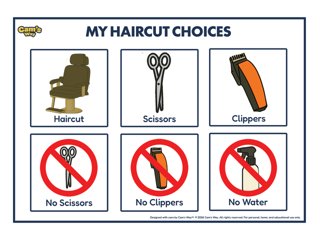 Haircut Communication Cards printable preview page 1