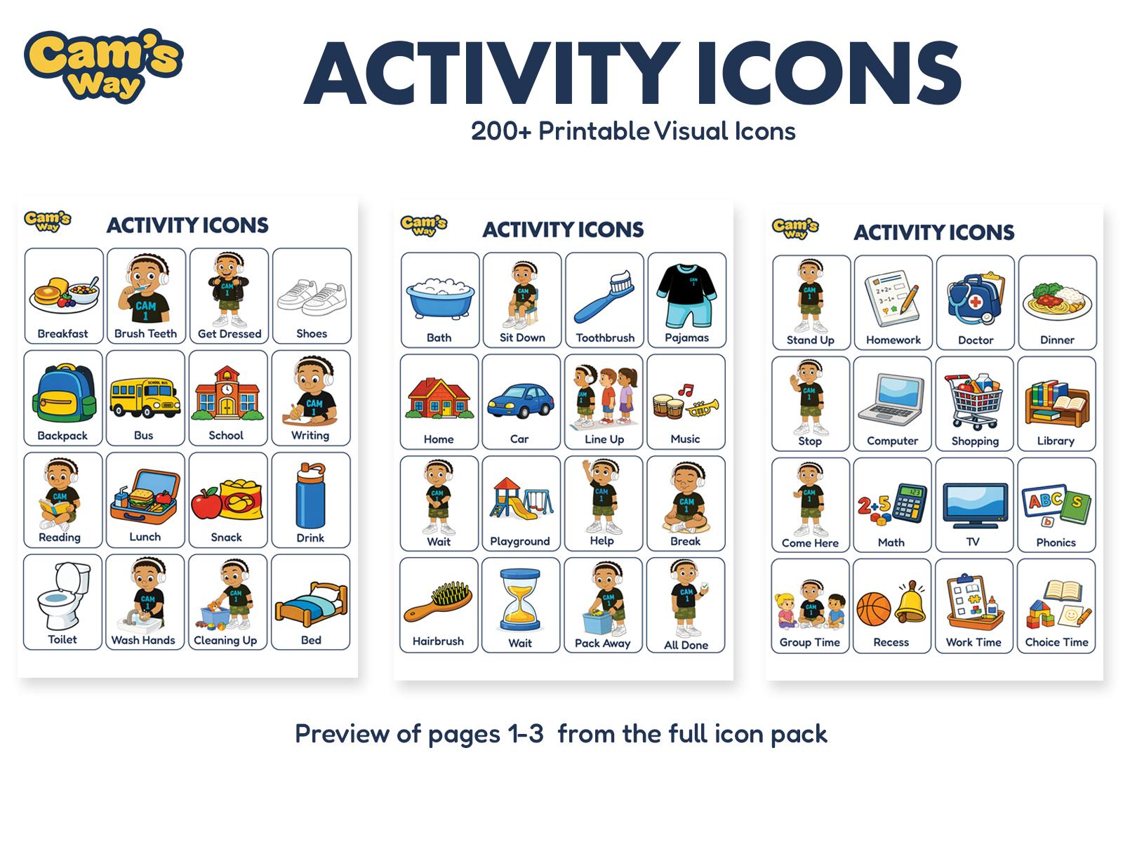 First Then Board printable visual support preview 3