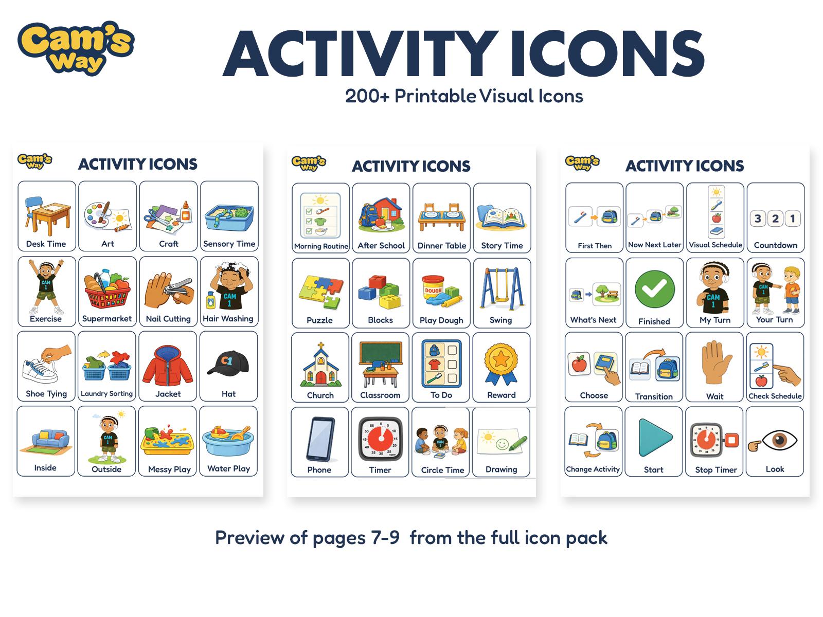 First Then Board printable visual support preview 5